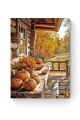Алмазная мозаика на подрамнике «Осень в деревне» 50x40 см, 50 цветов