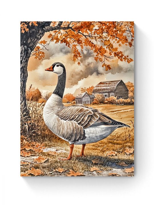Алмазная мозаика на подрамнике «Осень в деревне» 50x40 см