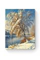 Алмазная мозаика на подрамнике «Береза зимой» 60x45 см