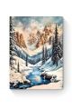 Алмазная мозаика на подрамнике «Зима в горах» 80x60 см