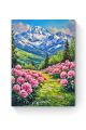 Алмазная мозаика на подрамнике «Пионы в горах» 80x60 см