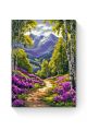 Алмазная мозаика на подрамнике «Цветы в горах» 40x30 см