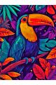 Алмазная мозаика без подрамника «Птица Тукан» 25x20 см