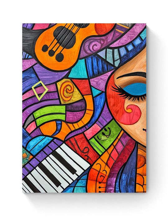 Алмазная мозаика на подрамнике «Музыка» 50x40 см