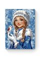 Алмазная мозаика на подрамнике «Снегурочка» 50x40 см