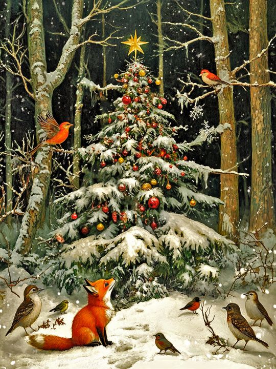 Алмазная мозаика без подрамника «Новый год» 50x40 см