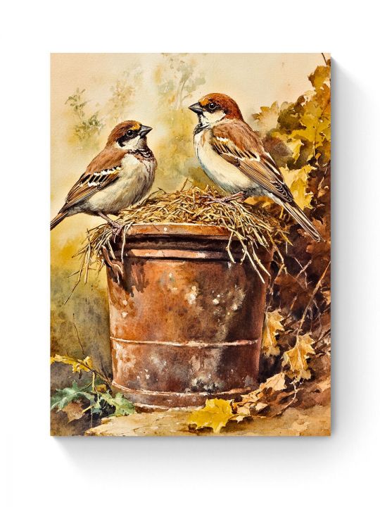 Алмазная мозаика на подрамнике «Осень в деревне» 50x40 см