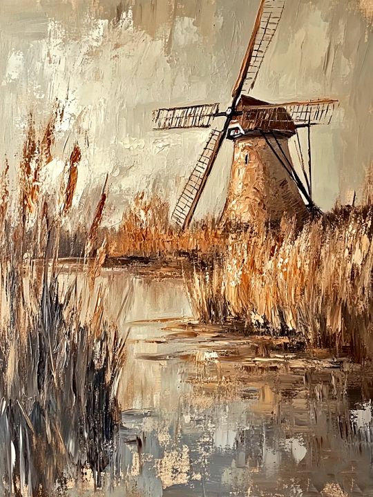 Алмазная мозаика без подрамника «Осень в деревне» 50x40 см