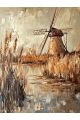 Алмазная мозаика без подрамника «Осень в деревне» 50x40 см
