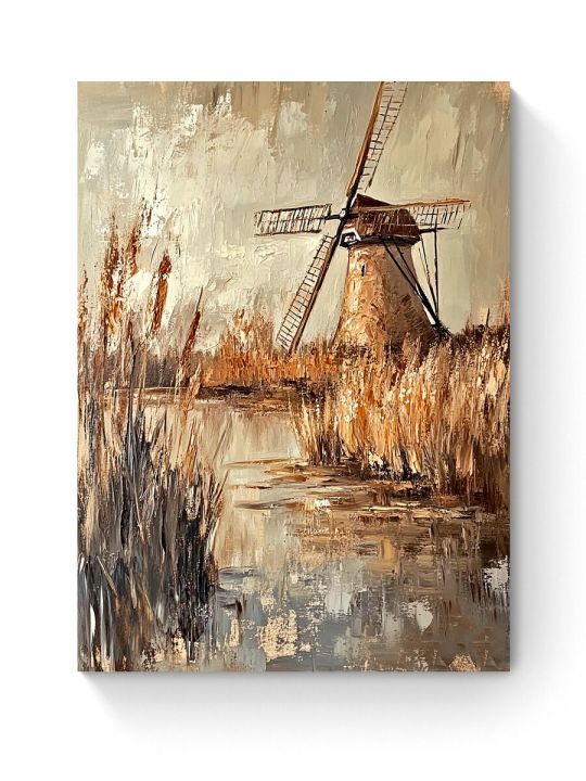 Алмазная мозаика на подрамнике «Осень в деревне» 50x40 см, 48 цветов