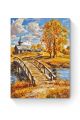 Алмазная мозаика на подрамнике «Осень в деревне» 50x40 см