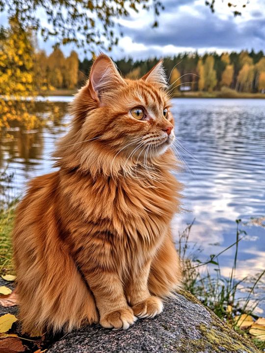 Алмазная мозаика без подрамника «Осень в деревне» 35x25 см