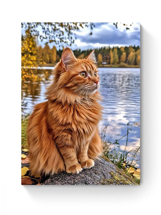 Алмазная мозаика на подрамнике «Осень в деревне» 40x30 см, 50 цветов