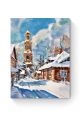 Алмазная мозаика на подрамнике «Зима в деревне» 40x30 см