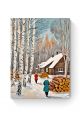 Алмазная мозаика на подрамнике «Зима в деревне» 40x30 см