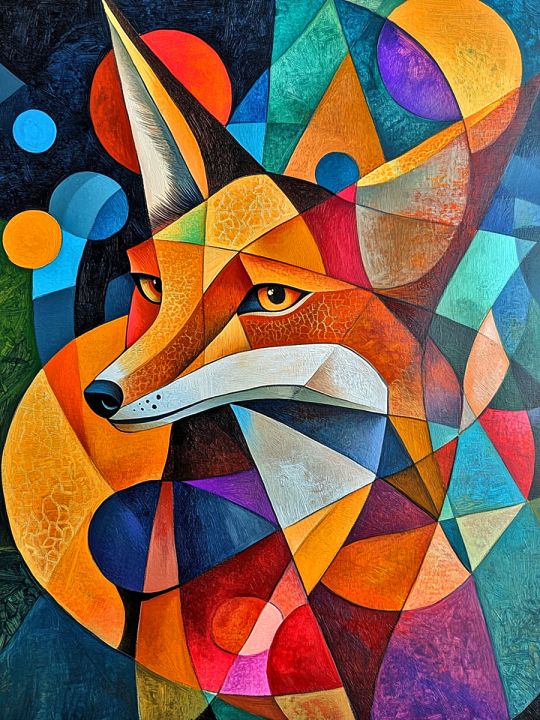 Алмазная мозаика без подрамника «Лисица арт» 50x40 см