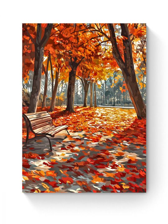 Алмазная мозаика на подрамнике «Краски осени» 60x45 см