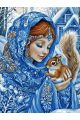 Алмазная мозаика без подрамника «Снегурочка» 90x70 см
