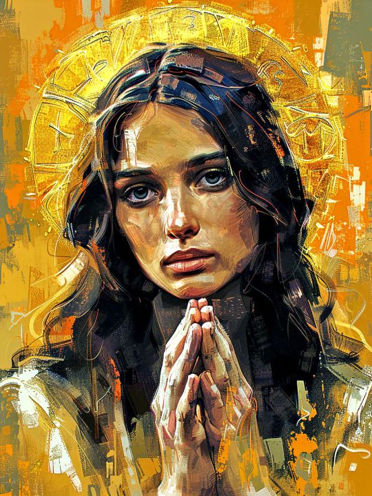 Алмазная мозаика без подрамника «Мария» 50x40 см