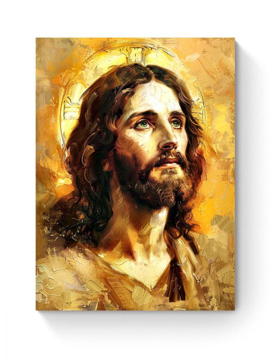 Алмазная мозаика на подрамнике «Иисус портрет» 40x30 см