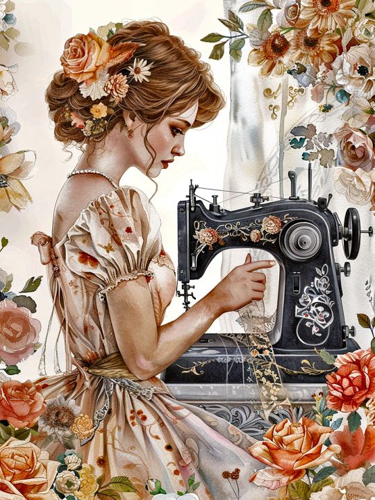 Алмазная мозаика без подрамника «Рукодельница» 50x40 см