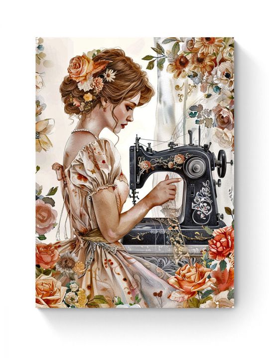Алмазная мозаика на подрамнике «Рукодельница» 50x40 см