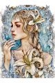 Алмазная мозаика без подрамника «Фея цветов» 50x40 см