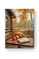 Алмазная мозаика на подрамнике «Осень в деревне» 40x30 см