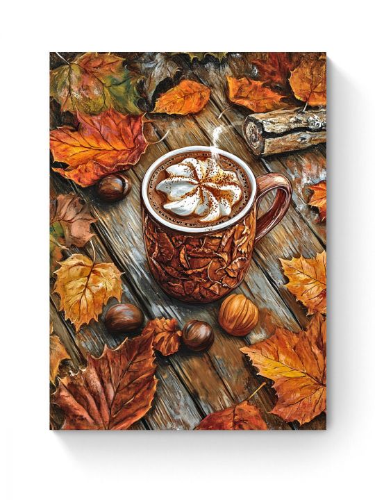 Алмазная мозаика на подрамнике «Осень в деревне» 50x40 см