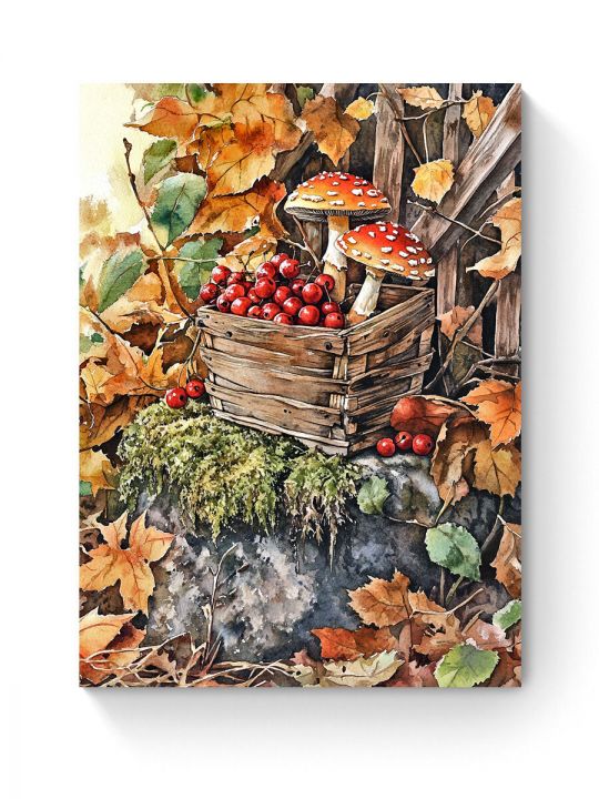 Алмазная мозаика на подрамнике «Осень в деревне» 50x40 см