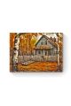 Алмазная мозаика на подрамнике «Осень в деревне» 40x30 см