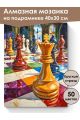 Алмазная мозаика на подрамнике «Шахматы» 40x30 см, 50 цветов