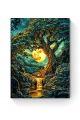 Алмазная мозаика на подрамнике «Лунный ручей» 50x40 см