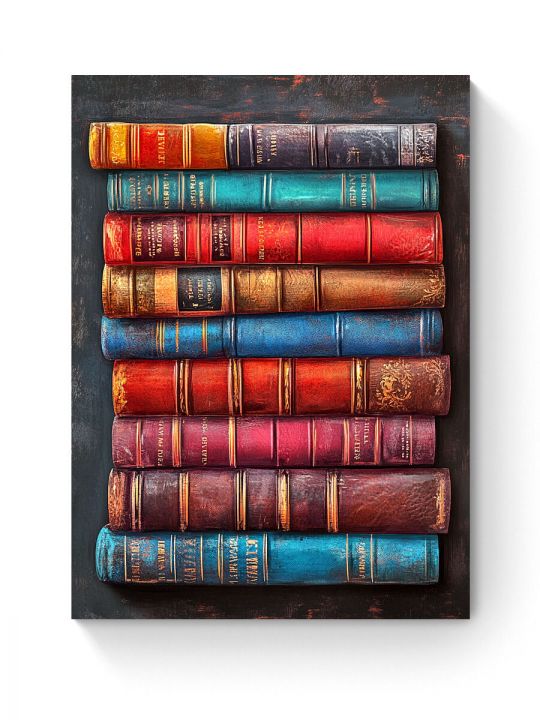 Алмазная мозаика на подрамнике «Старые книги» 40x30 см