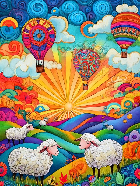 Алмазная мозаика без подрамника «Сказочный мир» 50x40 см