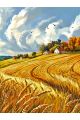 Алмазная мозаика без подрамника «Пшеничное поле» 80x60 см