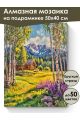 Алмазная мозаика на подрамнике «Домик в горах» 50x40 см