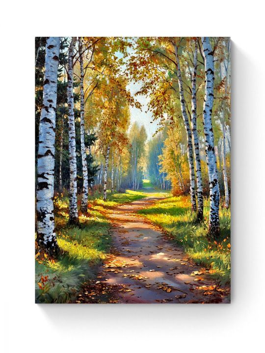 Алмазная мозаика на подрамнике «Лесная дорожка» 80x60 см