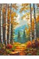 Алмазная мозаика без подрамника «Сказочная осень» 40x30 см