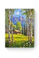 Алмазная мозаика на подрамнике «Хижина в горах» 50x40 см