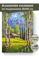 Алмазная мозаика на подрамнике «Хижина в горах» 50x40 см