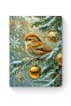 Алмазная мозаика на подрамнике «Птичка на ветке» 50x40 см