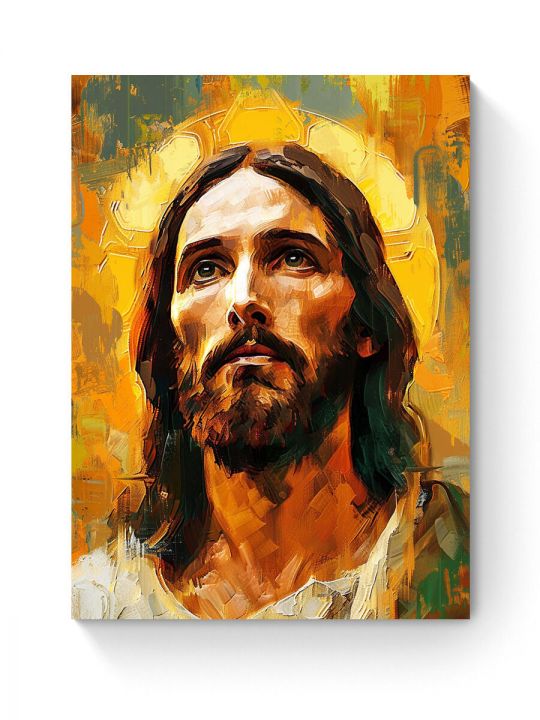Алмазная мозаика на подрамнике «Иисус» 80x60 см