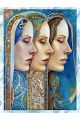 Алмазная мозаика без подрамника «Три сестры» 25x20 см