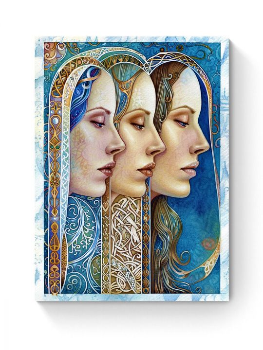 Алмазная мозаика на подрамнике «Три сестры» 50x40 см