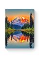 Алмазная мозаика на подрамнике «Отражение гор» 40x30 см