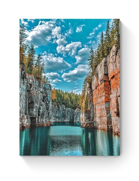 Алмазная мозаика на подрамнике «Карелия» 50x40 см