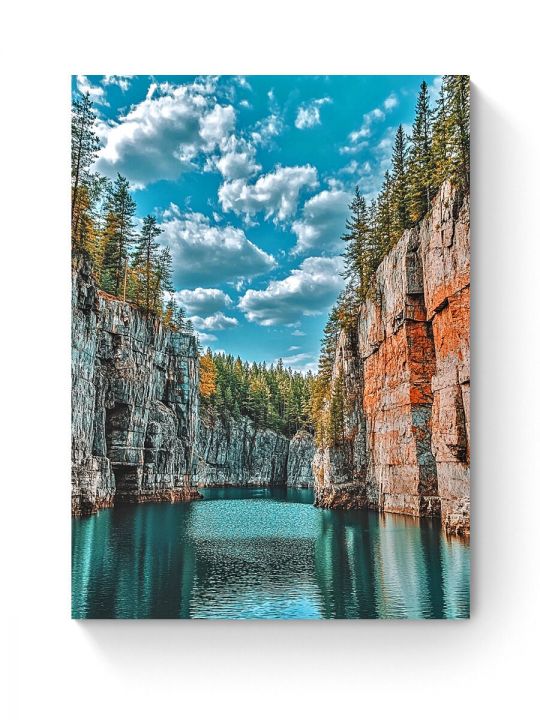 Алмазная мозаика на подрамнике «Карелия» 90x70 см