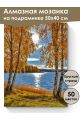 Алмазная мозаика на подрамнике «Осень на Волге» 50x40 см, 50 цветов