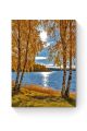 Алмазная мозаика на подрамнике «Осень на Волге» 35x25 см